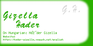 gizella hader business card